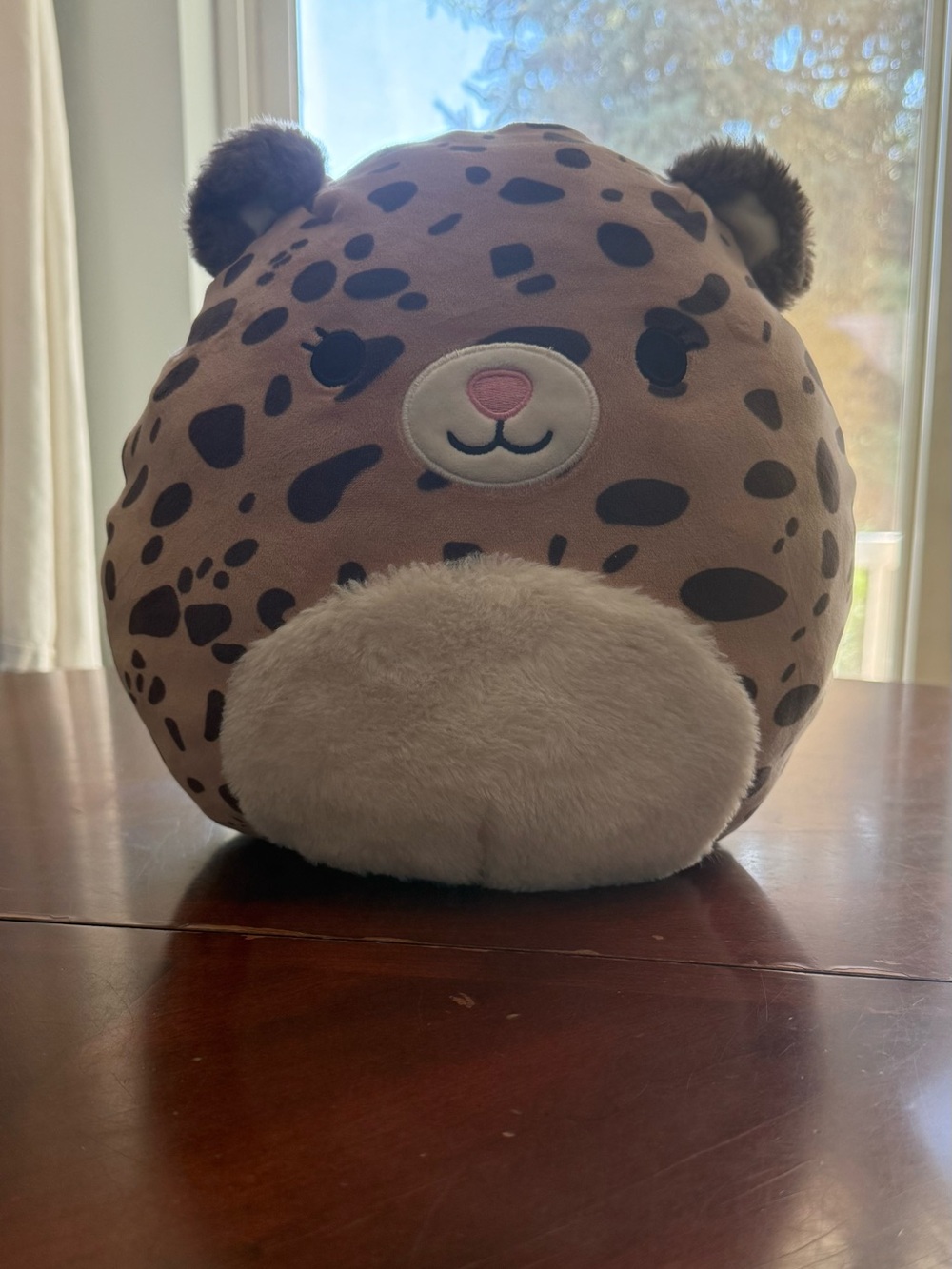 Spotted Plush Leopard Squishmallow-Style Pillow